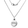 Texas Christian University Necklace with Charm in Sterling Silver - Image 2