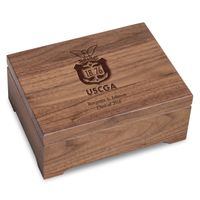 US Coast Guard Academy Solid Walnut Desk Box