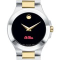 Ole Miss Women's Movado Collection Two-Tone Watch with Black Dial - Image 1