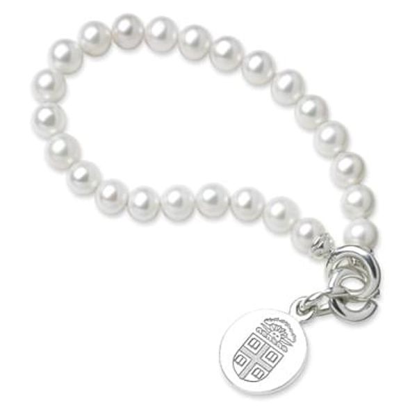 Brown Pearl Bracelet with Sterling Silver Charm - Image 1