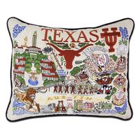 Texas Longhorns Embroidered Pillow