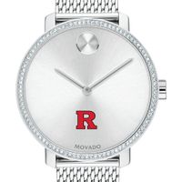 Rutgers Women's Movado Bold with Crystal Bezel & Mesh Bracelet