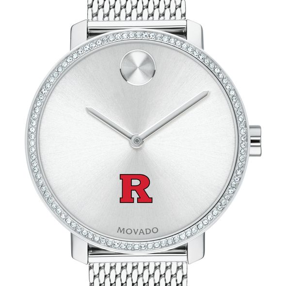 Rutgers Women's Movado Bold with Crystal Bezel & Mesh Bracelet - Image 1