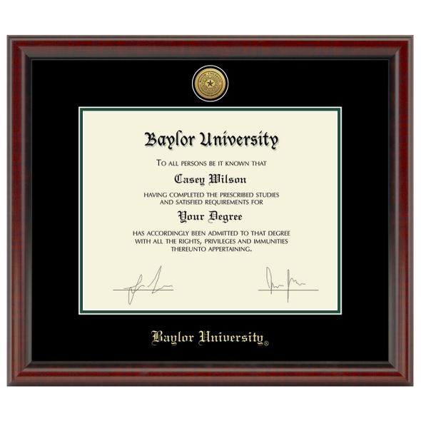Baylor Diploma Frame - Gold Medallion - Image 1