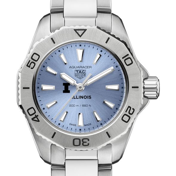 Illinois Women's TAG Heuer Steel Aquaracer with Blue Sunray Dial - Image 1