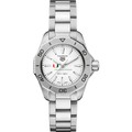 University of Miami Women's TAG Heuer Steel Aquaracer with Silver Dial - Image 2