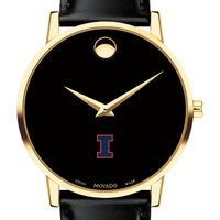 Illinois Men's Movado Gold Museum Classic Leather