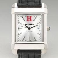 Harvard Men's Collegiate Watch with Leather Strap