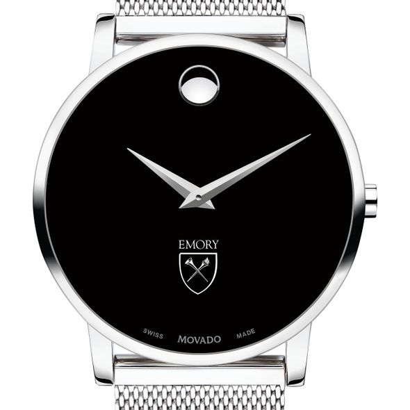 Emory University Men's Movado Museum with Mesh Bracelet