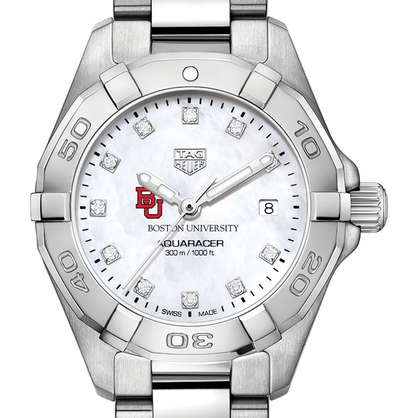 BU Women's TAG Heuer Steel Aquaracer with MOP Diamond Dial