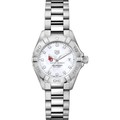 click to view BU Women's TAG Heuer Steel Aquaracer with MOP Diamond Dial - Image 2