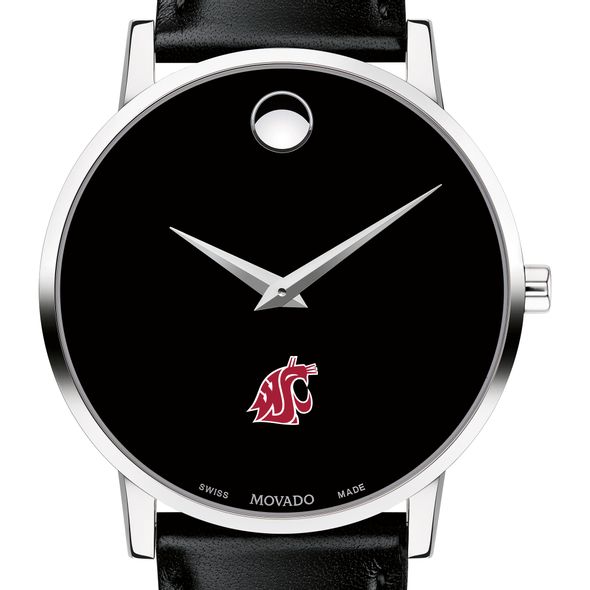 WSU Men's Movado Museum with Leather Strap - Image 1