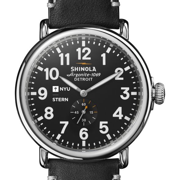 NYU Stern Shinola Watch, The Runwell 47mm Black Dial - Image 1
