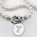 Temple Pearl Necklace with Sterling Silver Charm - Image 2