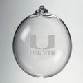 University of Miami Glass Ornament by Simon Pearce - Image 2