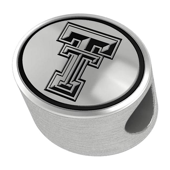 Texas Tech Enameled Bead in Black