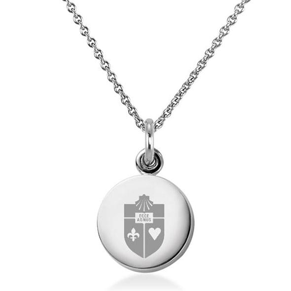 St. John's University Necklace with Charm in Sterling Silver