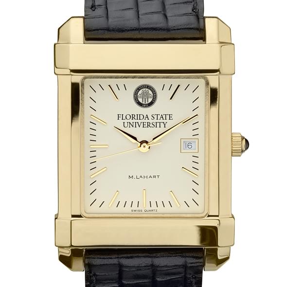 Florida State Men's Gold Quad with Leather Strap