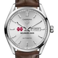 MS State Men's TAG Heuer Automatic Day/Date Carrera with Silver Dial