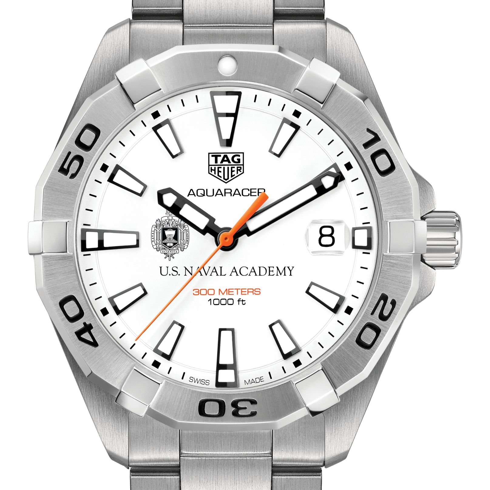 Naval Academy Men's TAG Heuer Steel Aquaracer