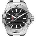 Texas Tech Men's TAG Heuer Steel Aquaracer with Black Dial - Image 1