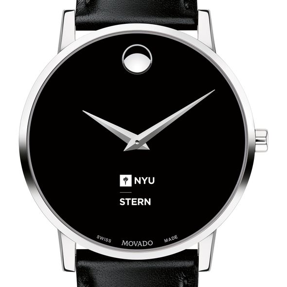 NYU Stern Men's Movado Museum with Leather Strap - Image 1