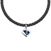 Citadel Leather Necklace with Sterling Silver Tag