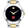 Nebraska Women's Movado Collection Two-Tone Watch with Black Dial - Image 1