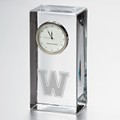 Williams Tall Glass Desk Clock by Simon Pearce - Image 1