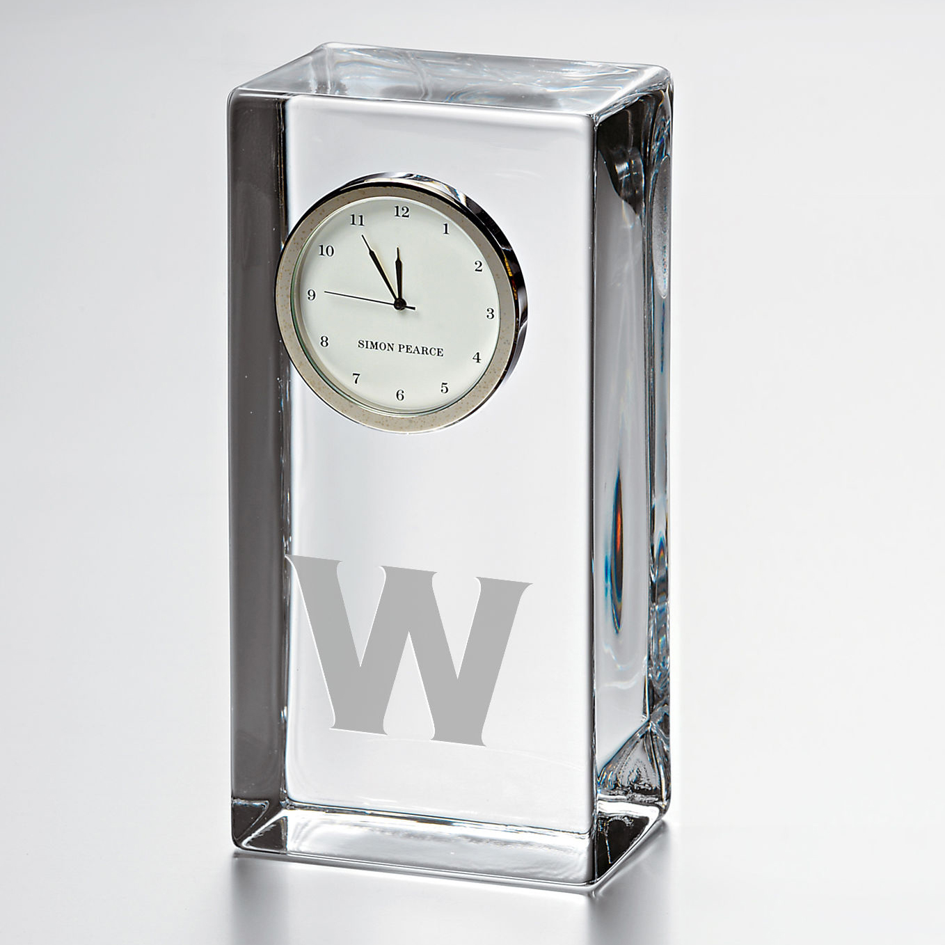 Williams Tall Class Desk Clock by Simon Pearce