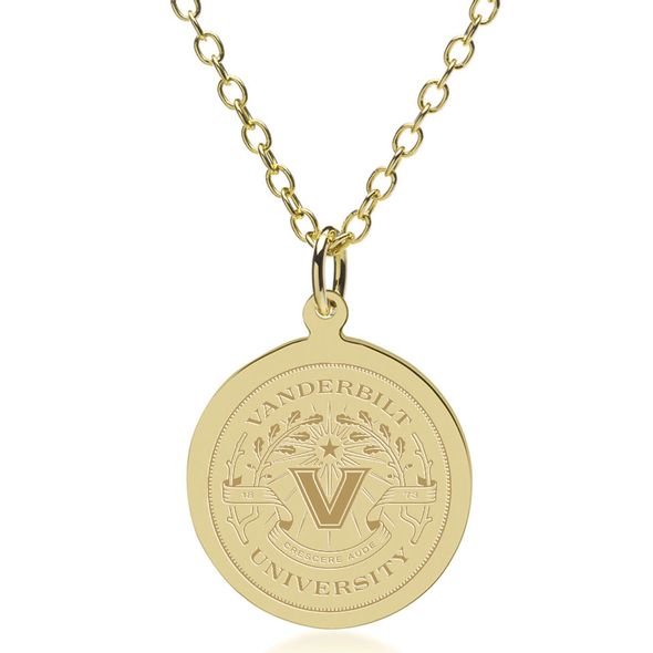 Vanderbilt 14K Gold Pendant & Chain - Image 1