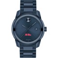 University of Mississippi Men's Movado BOLD Blue Ion with Date Window - Image 2