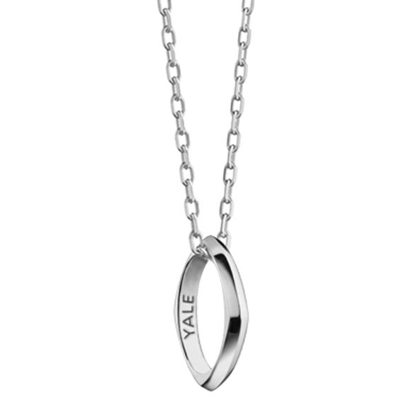 Yale University Monica Rich Kosann Poesy Ring Necklace in Silver - Image 1