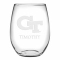 Georgia Tech Stemless Wine Glasses Made in the USA - Set of 4 - Image 1
