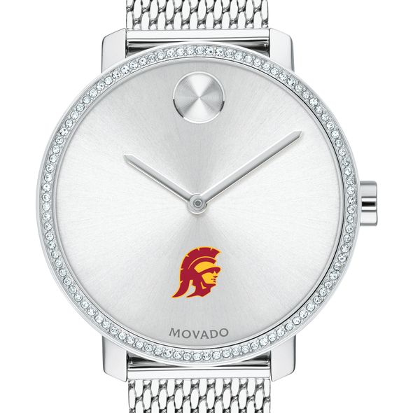 USC Women's Movado Bold with Crystal Bezel & Mesh Bracelet - Image 1
