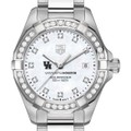 click to view University of Houston Women's TAG Heuer Steel Aquaracer with MOP Diamond Dial & Bezel - Image 1