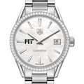 click to view MIT Women's TAG Heuer Steel Carrera with MOP Dial & Diamond Bezel - Image 1