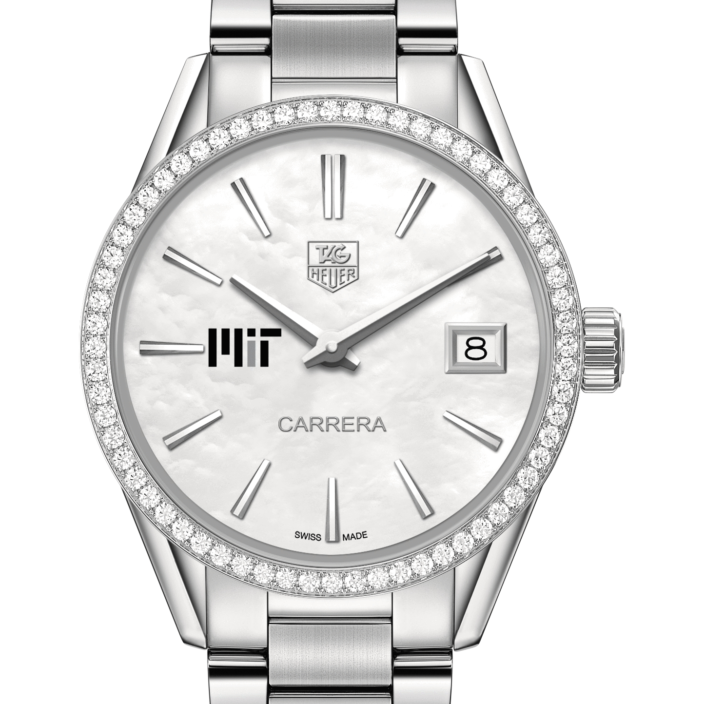 MIT Women's TAG Heuer Steel Carrera with MOP Dial & Diamond Bezel