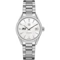 click to view MIT Women's TAG Heuer Steel Carrera with MOP Dial & Diamond Bezel - Image 2