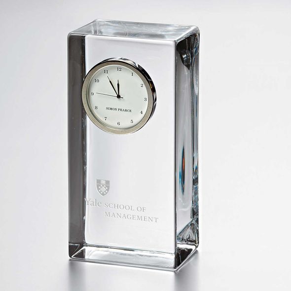 Yale SOM Tall Glass Desk Clock by Simon Pearce - Image 1
