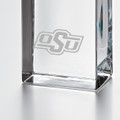Oklahoma State University Tall Glass Desk Clock by Simon Pearce - Image 2