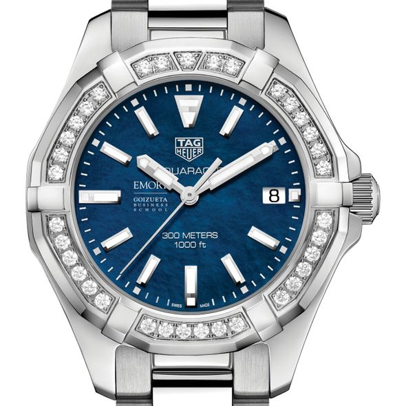 Emory Goizueta Women's TAG Heuer 35mm Steel Aquaracer with Blue Dial - Image 1