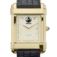 Morehouse Men's Gold Quad with Leather Strap