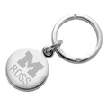 Michigan Ross Sterling Silver Insignia Key Ring - Image 1