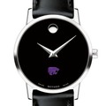 Kansas State Women's Movado Museum with Leather Strap - Image 1