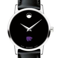 Kansas State Women's Movado Museum with Leather Strap