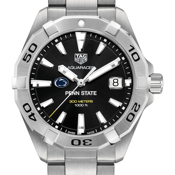 Penn State University Men's TAG Heuer Steel Aquaracer with Black Dial