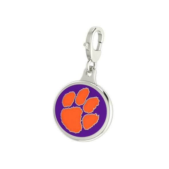 Clemson Enameled Charm with Lobster Claw Clasp