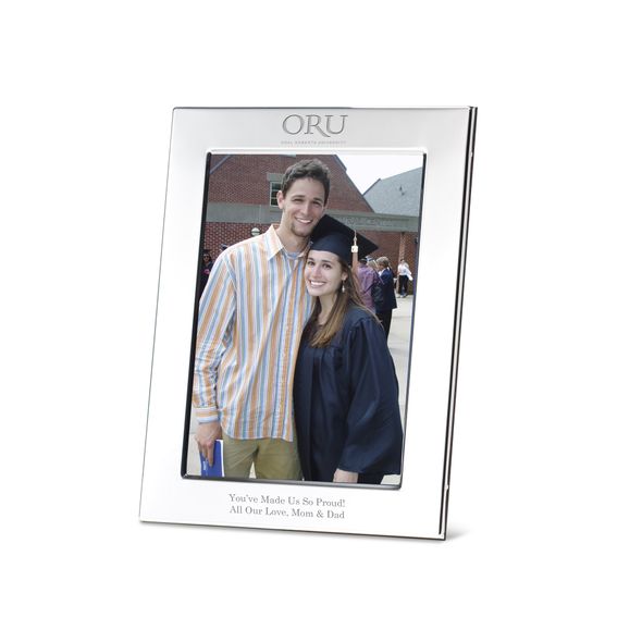 Oral Roberts Polished Pewter 5x7 Picture Frame - Image 1
