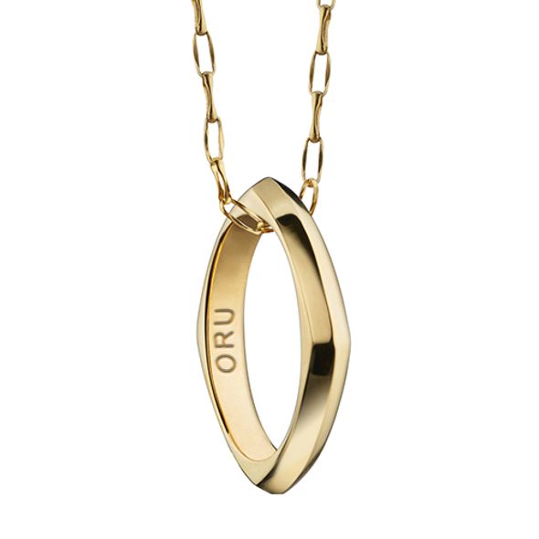 Oral Roberts Monica Rich Kosann Poesy Ring Necklace in Gold - Image 1